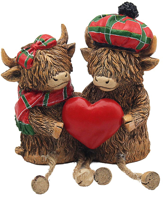 Highland Cow Couple Tartan