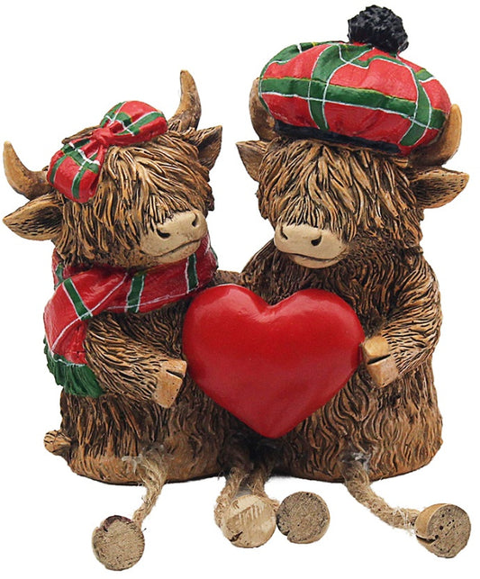 Highland Cow Couple Tartan